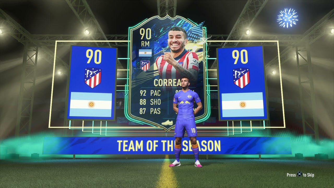 FIFA 21 - Player Walkout - TOTS Angel Correa 90
