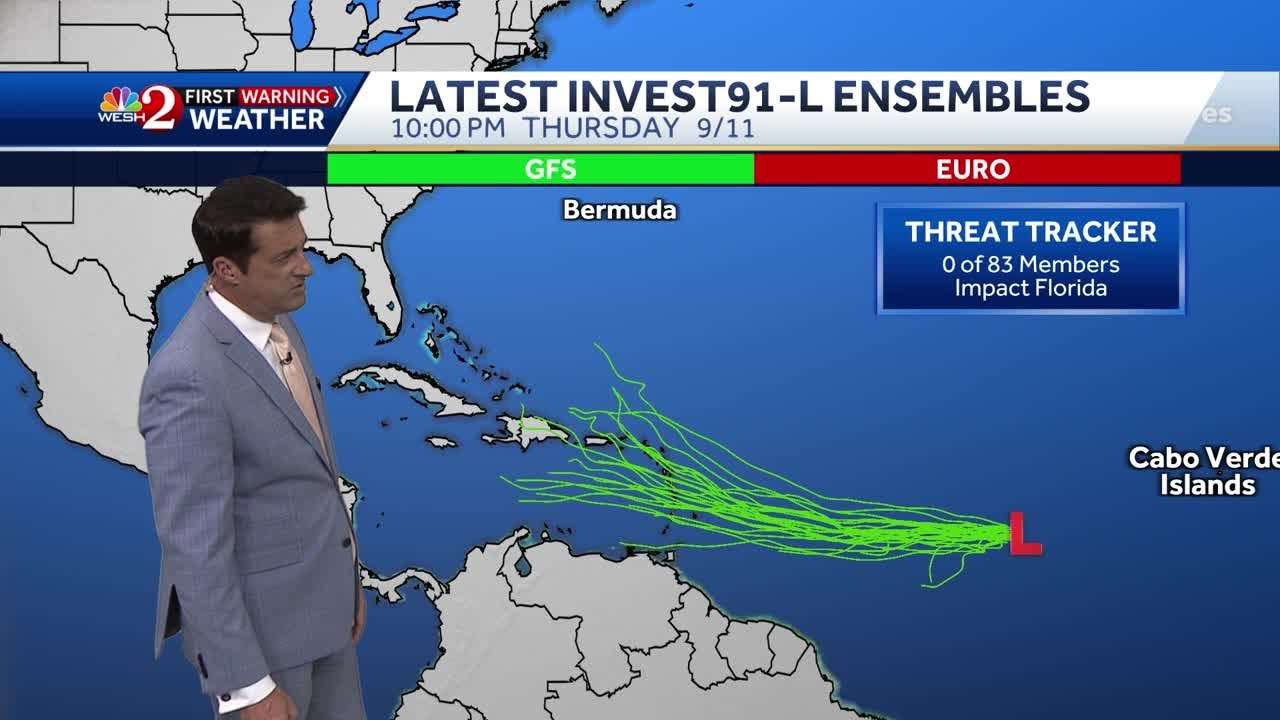 National Hurricane Center lowers development chances for Invest 91-L