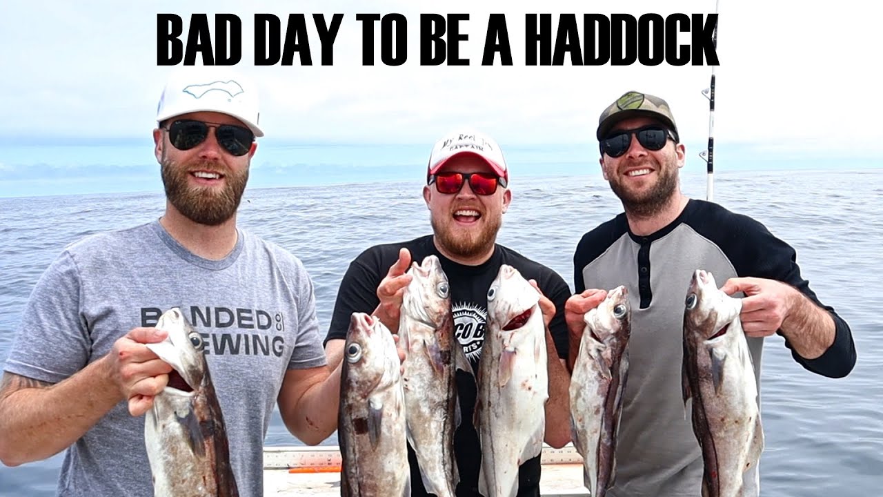 Haddock and Cod Fishing on Jeffreys Ledge. Catching our limit Ground and Bottom Fishing in Maine.