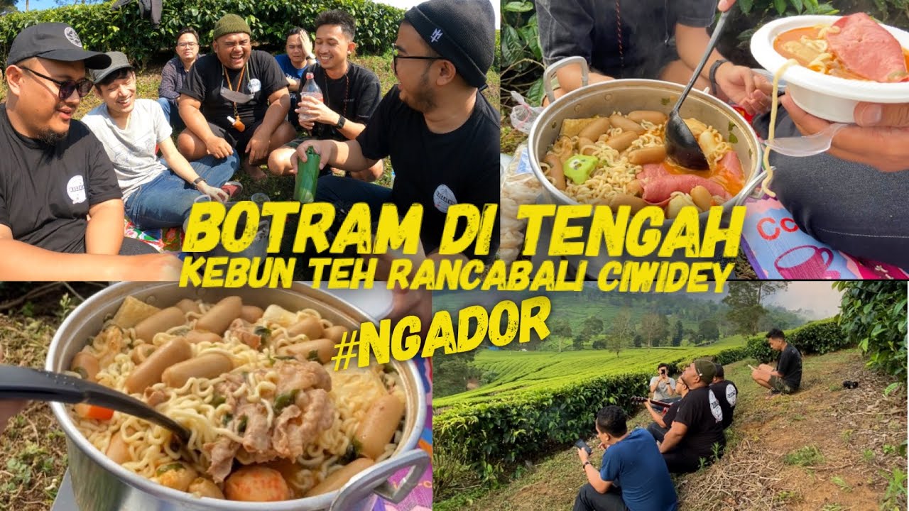 BOTRAM MASAK NEOGURI UDON PAKE DAGING SOSIS BASO DI KEBUN TEH RANCABALI BERSAMA SAHABAT #NGADOR