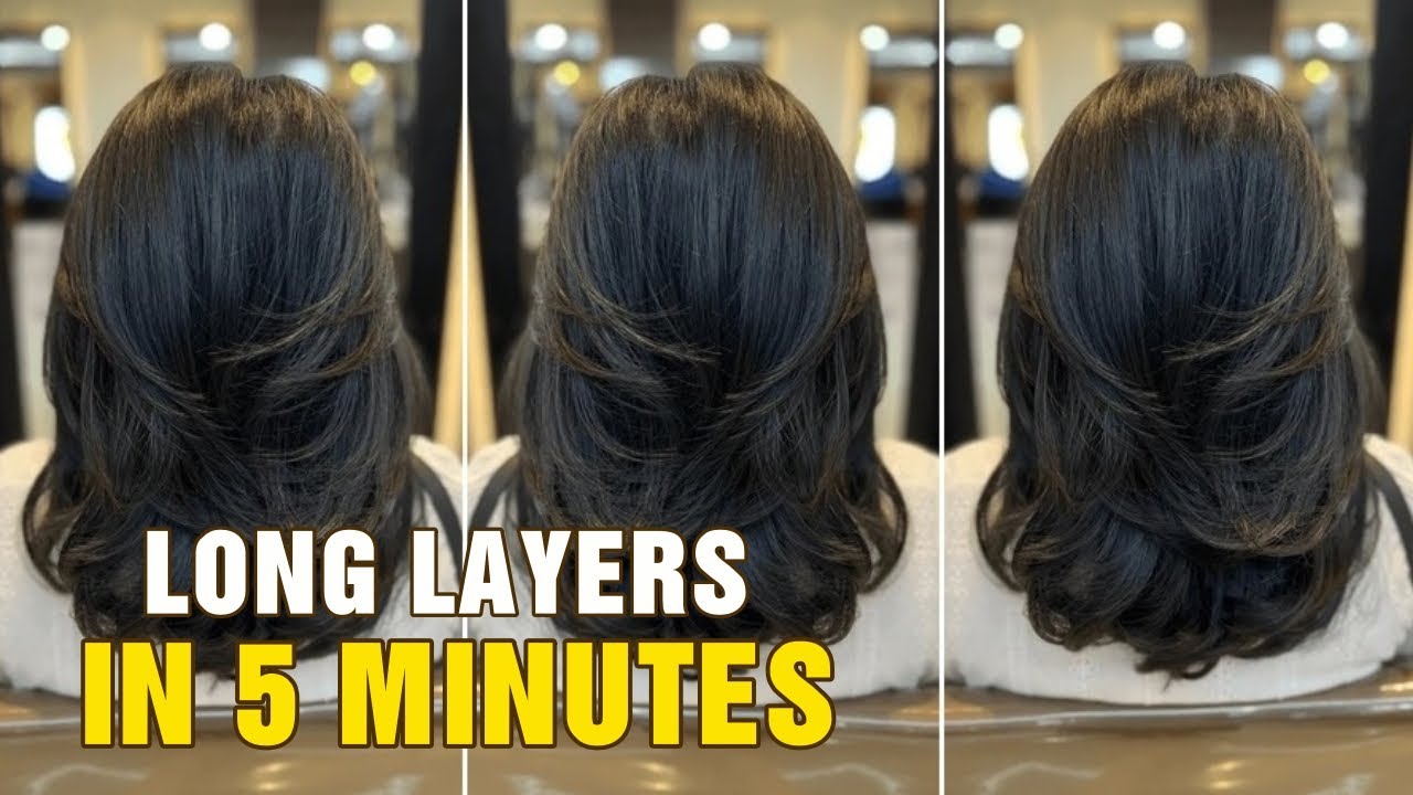 How to Cut Perfect Long Layers in 5 Minutes | Simple & Quick Long Layered Haircut for Straight Hair