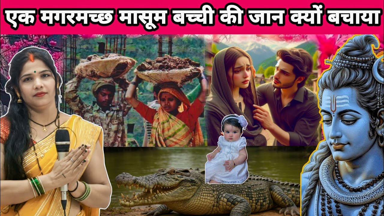 एक मगरमच्छ मासूम बच्ची की जान क्यों बचाया|Shiv Charcha Katha | Shiv Charcha Geet| Neelkanth Bhajan