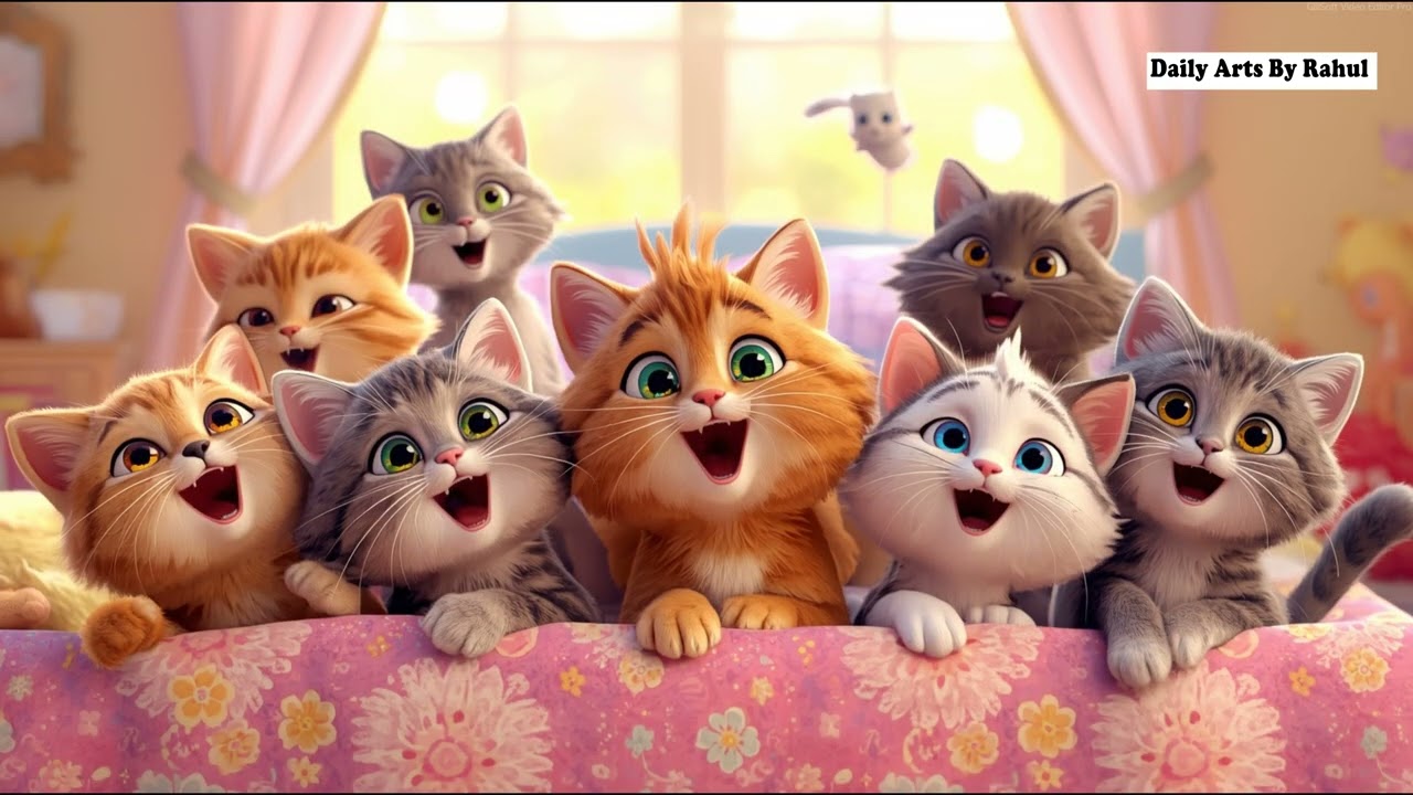When Cats Get Up In The Morning | Nursery Rhymes for kids Song