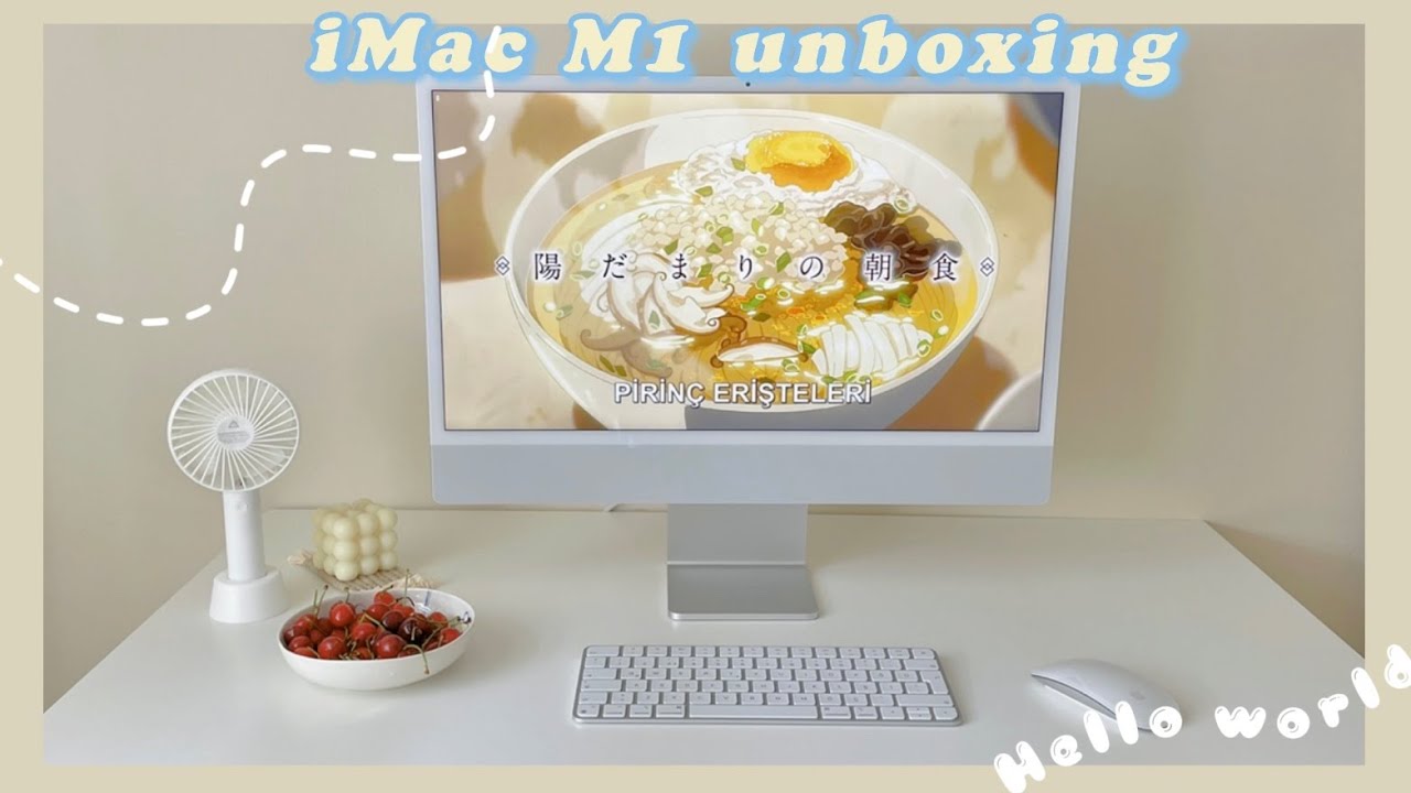 New Apple iMac M1 2021 (silver) unboxing & setup aesthetic 🖱 🖥
