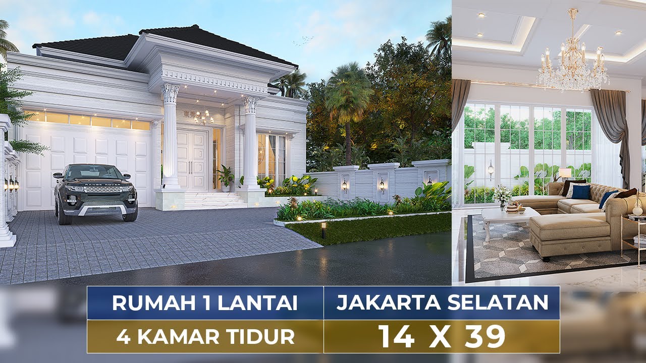 DESAIN RUMAH PAKAI FENGSHUI ?! STYLE CLASSIC TROPIS DENGAN 4 KAMAR TIDUR DI JAKARTA - JASA DESAIN