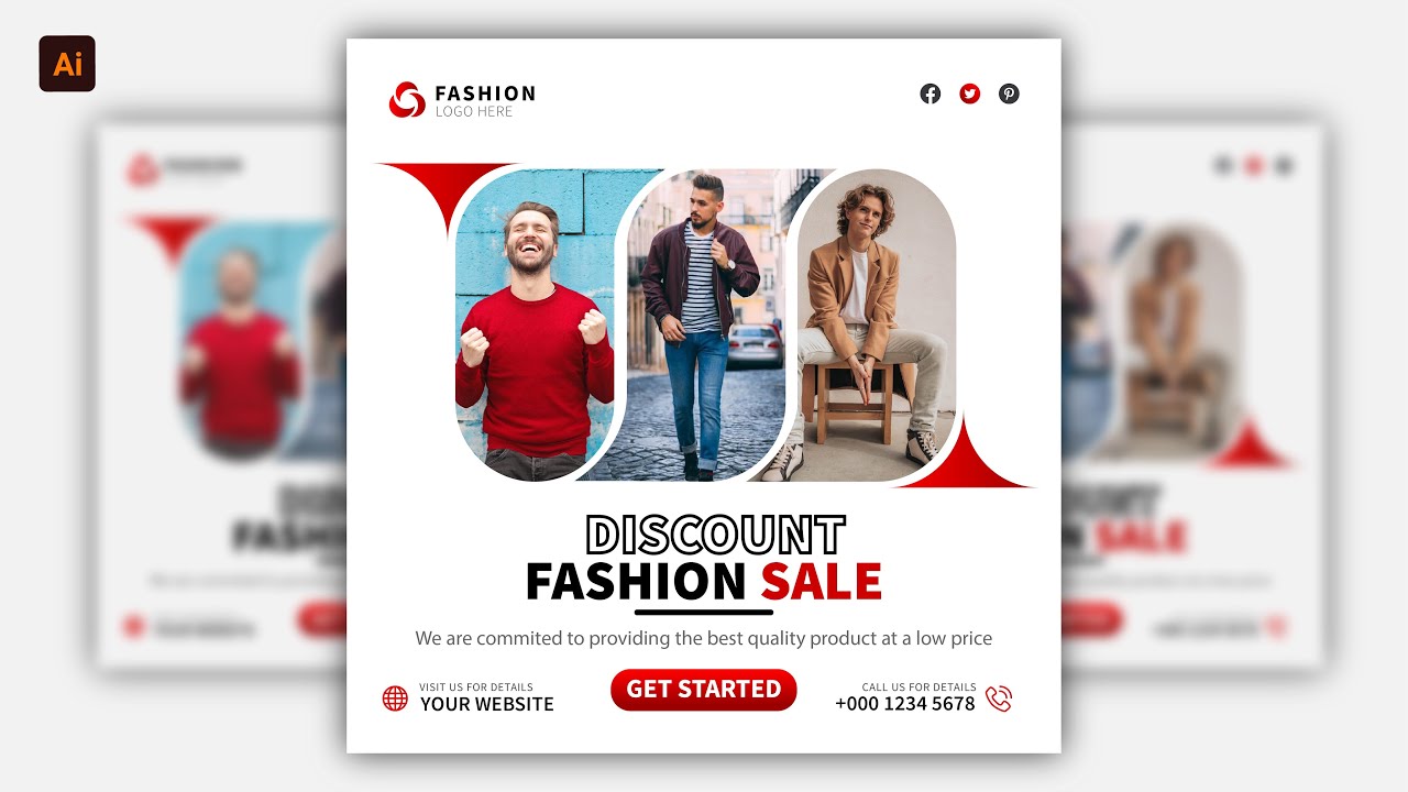 Fashion Poster Design in Adobe illustrator