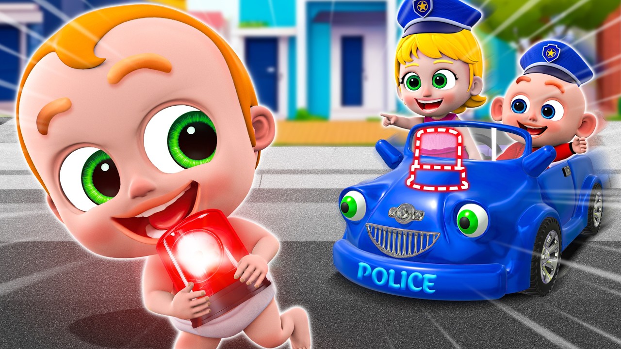 Baby Police Chase Thief | Police Cartoon | Police Song + Nursery Rhymes & Kids Songs | PIB World