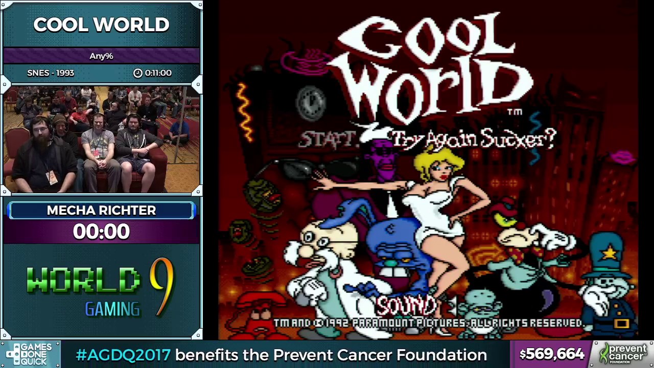 Cool World by Mecha Richter in 10:00 - AGDQ 2017 - Part 101