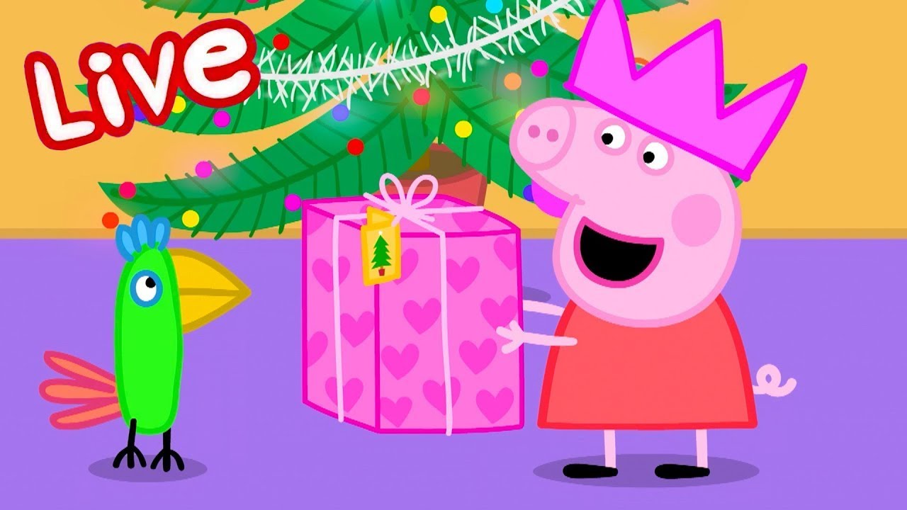 Christmas with Peppa Pig 🎄 Winter Fun! Full Episodes ❄️ Kids Cartoons 🔴 LIVE 24/7