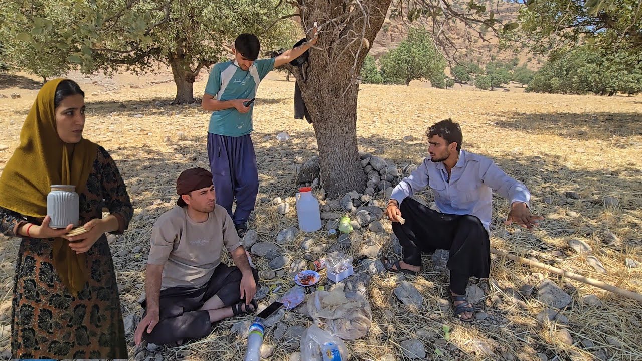Jamshid and Hatam's excellent teamwork in gathering winter fodder.