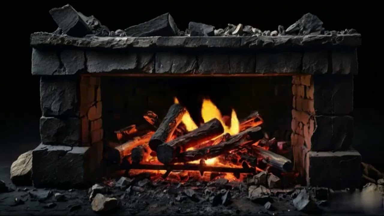 Embers & Echoes: 4K Fireplace Close‑Up for Deep Relaxation & Focus