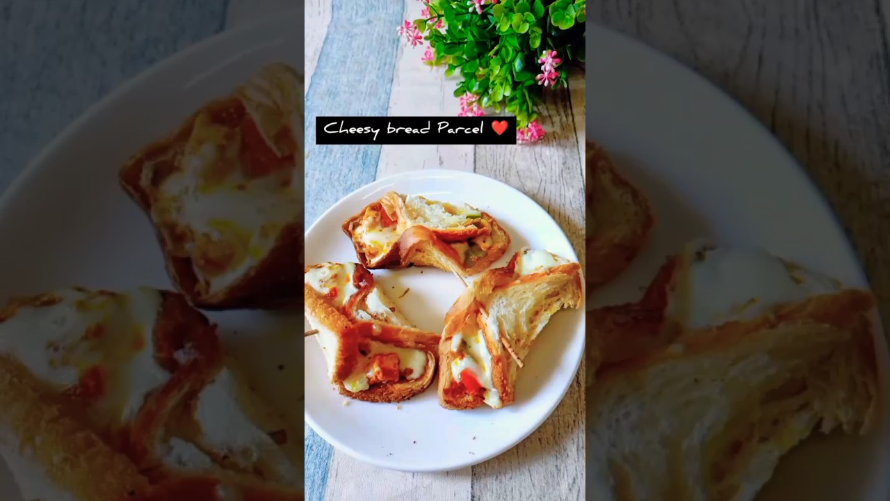 cheesy bread Parcel recipe | easy snacks recipe #shorts #ytshorts #snacks #cheese #ramadanspecial