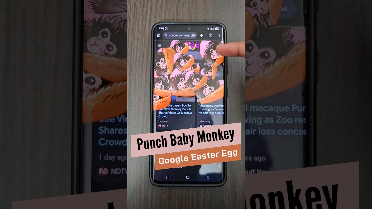 Punch Baby Monkey Google Search Easter Egg 🐒