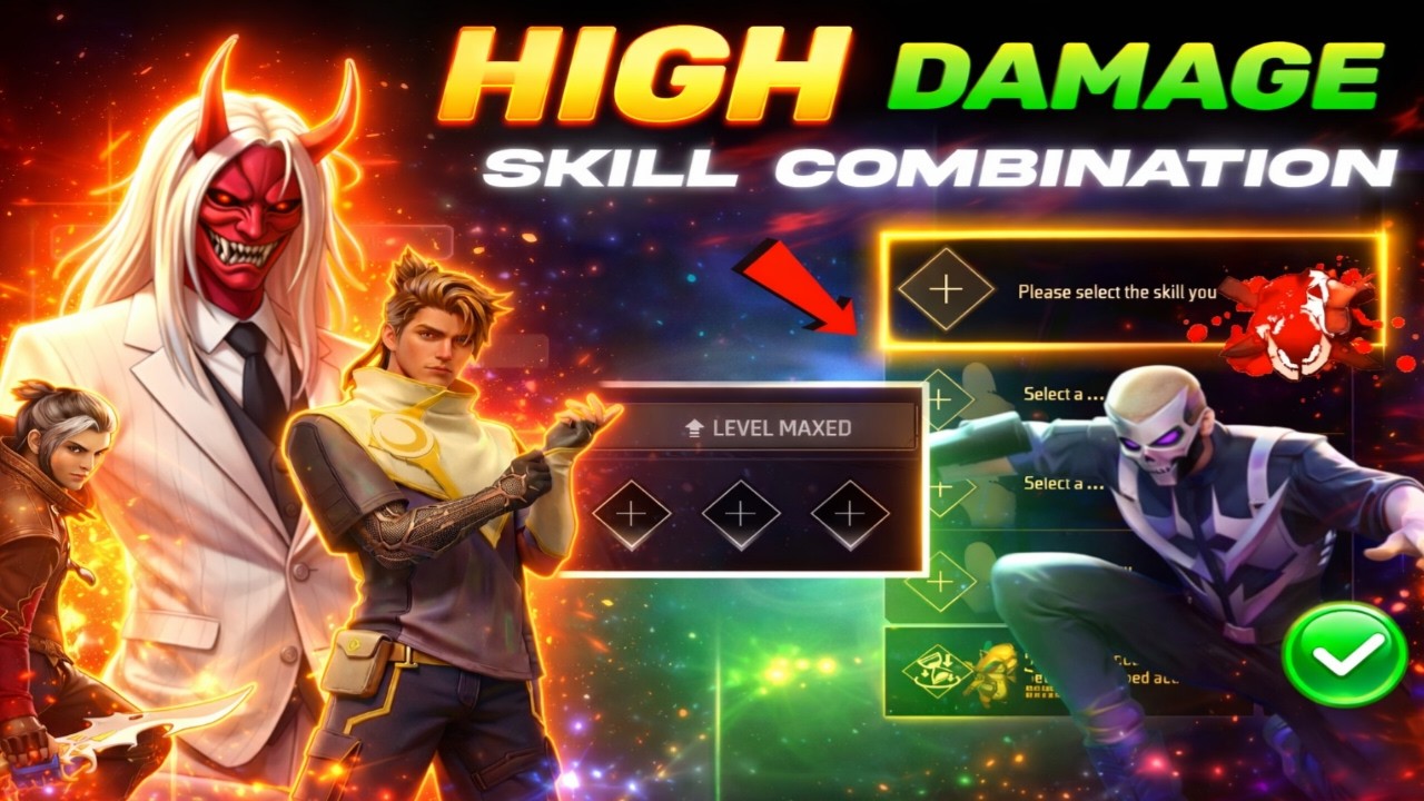 HIGH DAMAGE AFTER UPDATE COMBINATION 2026 | Best Character Skill for BR rank