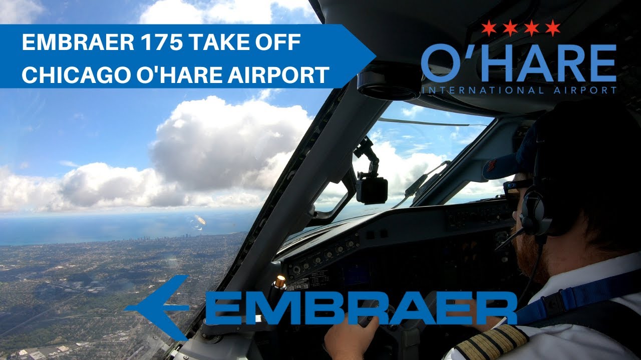 Embraer 175 Take Off - Chicago O'Hare Airport (KORD)