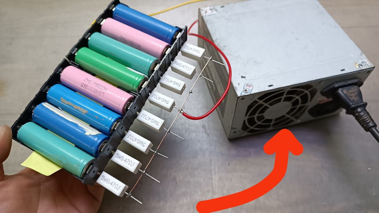 NGUỒN MÁY TÍNH CŨ ĐỪNG VỘI BỎ ĐI ! nó sạc được rất nhiều pin một lúc (how to make)