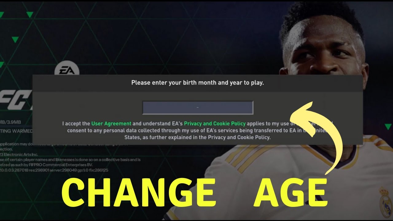 как изменить возраст в EA SPORTS FC Mobile Soccer
