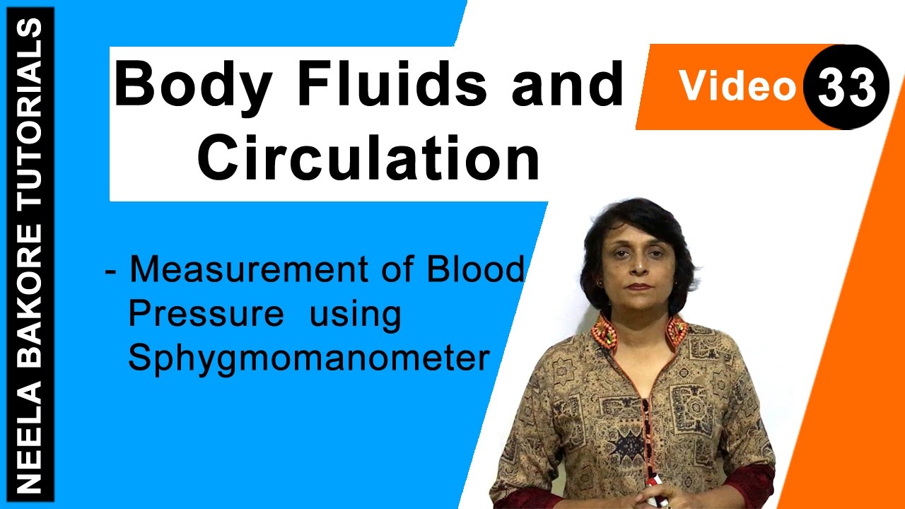 Body Fluids and Circulation | NEET | Measurement of Blood Pressure using Sphygmomanometer | Dr Neela