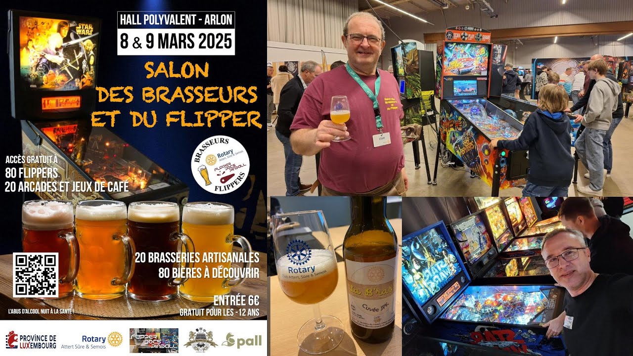 Le salon des Brasseurs et du Flipper d'Arlon - Les 8 et 9 mars 2025 - Visite guidée