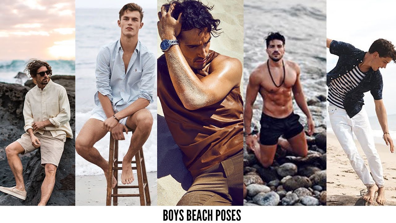 Beach Boys Poses Ideas | Killer Attitude and Sunset Photoshoot Ideas For Boys On Beach