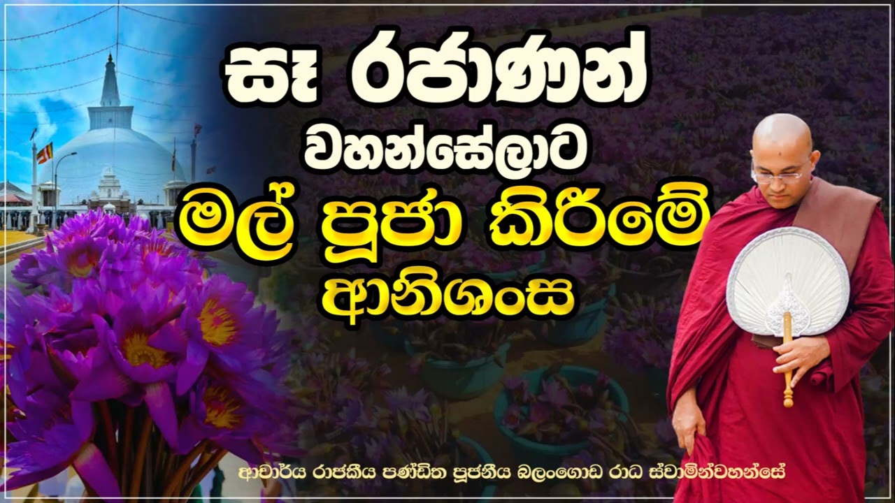 මහ සෑ රජාණන් වහන්සේලාට මල් පූජා කිරීමේ ආනිශංස |Ven Balangoda Radha Thero |Ama Dora Viwara Viya