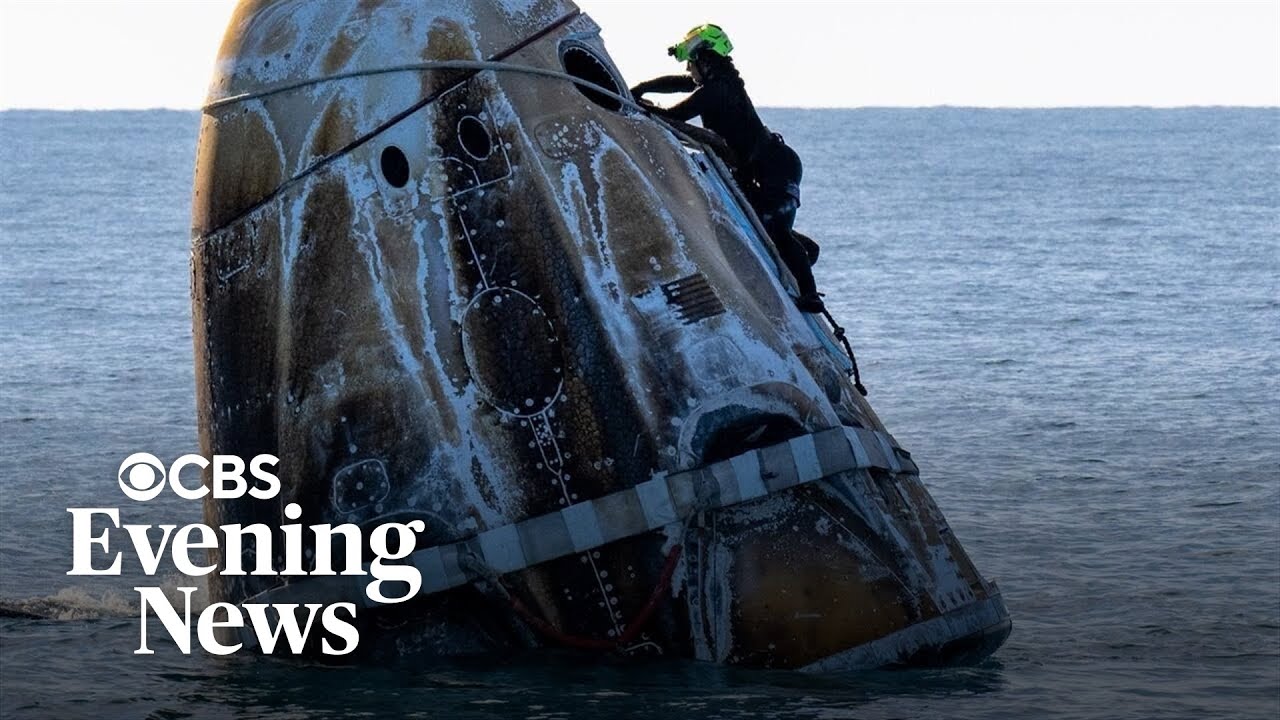 NASA astronauts return to Earth after nine months in space