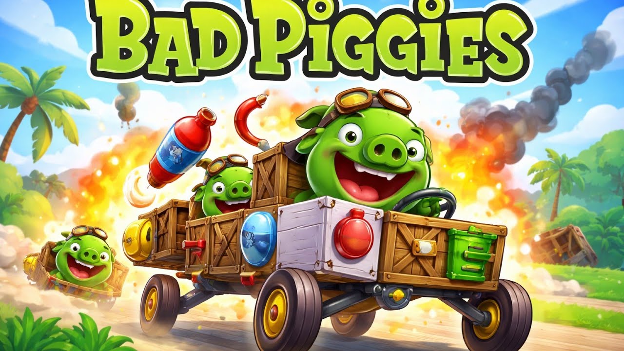 Bad Piggies Gameplay – Crazy Vehicle Build!Bad Piggies Level Complete in One Try!