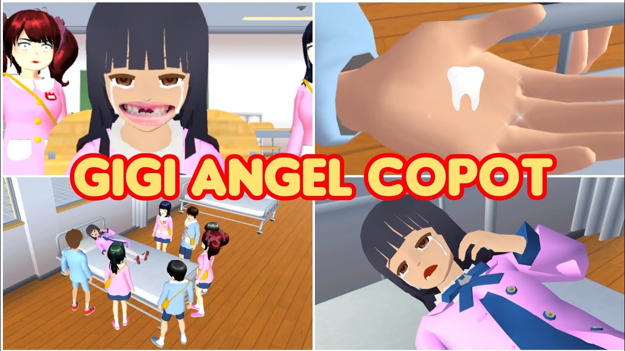GIGI ANGEL COPOT DI SEKOLAHAN || VLOG KING HAPPY FAMILY || SAKURA SCHOOL SIMULATOR