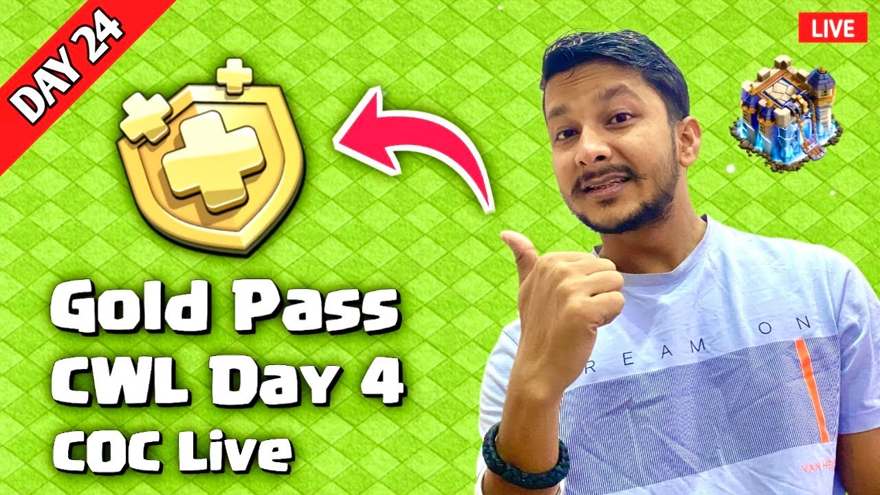Day 24 Live | CWL 🔥 TH18/15/11 Attack Strategy | Gold Pass Giveaway 🎁 | Clash of Clans Live Part 2