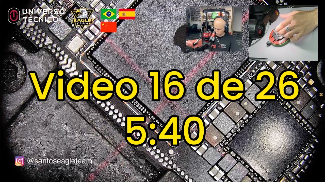 16 de 26 Como fazer Reballing rápido de CPU iPhone – técnica de alto nível para campeonato