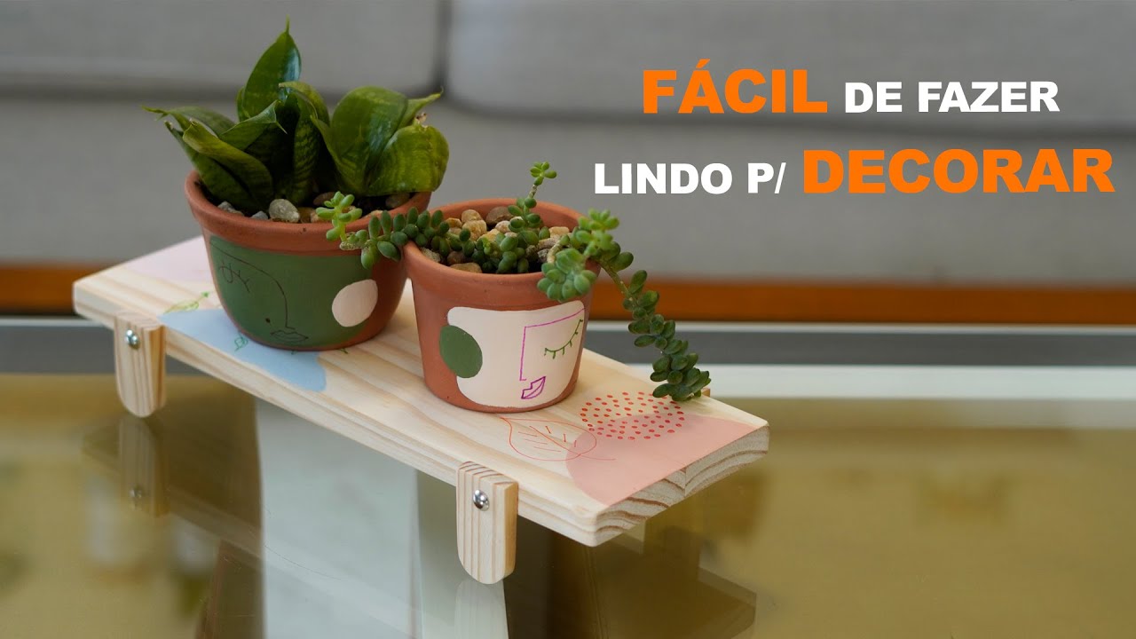 Como fazer CARINHAS no VASO de CERÂMICA e SUPORTE p/ VASOS customizados - DIY / FAÇA VOCÊ MESMO