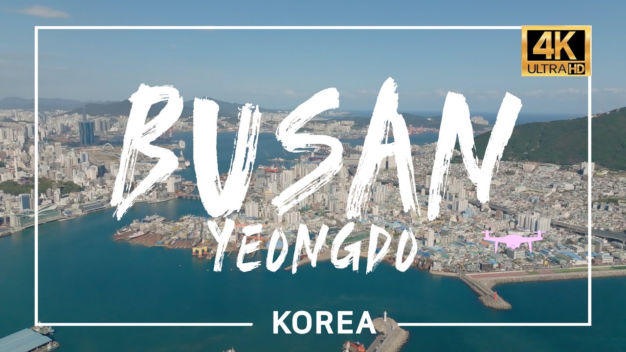 Korea🇰🇷- Aerial View of Busan Yeongdo | Local Island of Blues and Greens | 4K 60p Drone