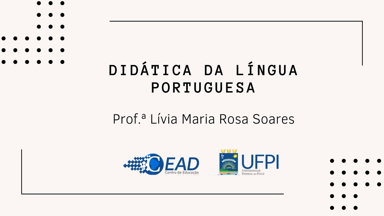 Didática da Lingua Portuguesa Parte 01