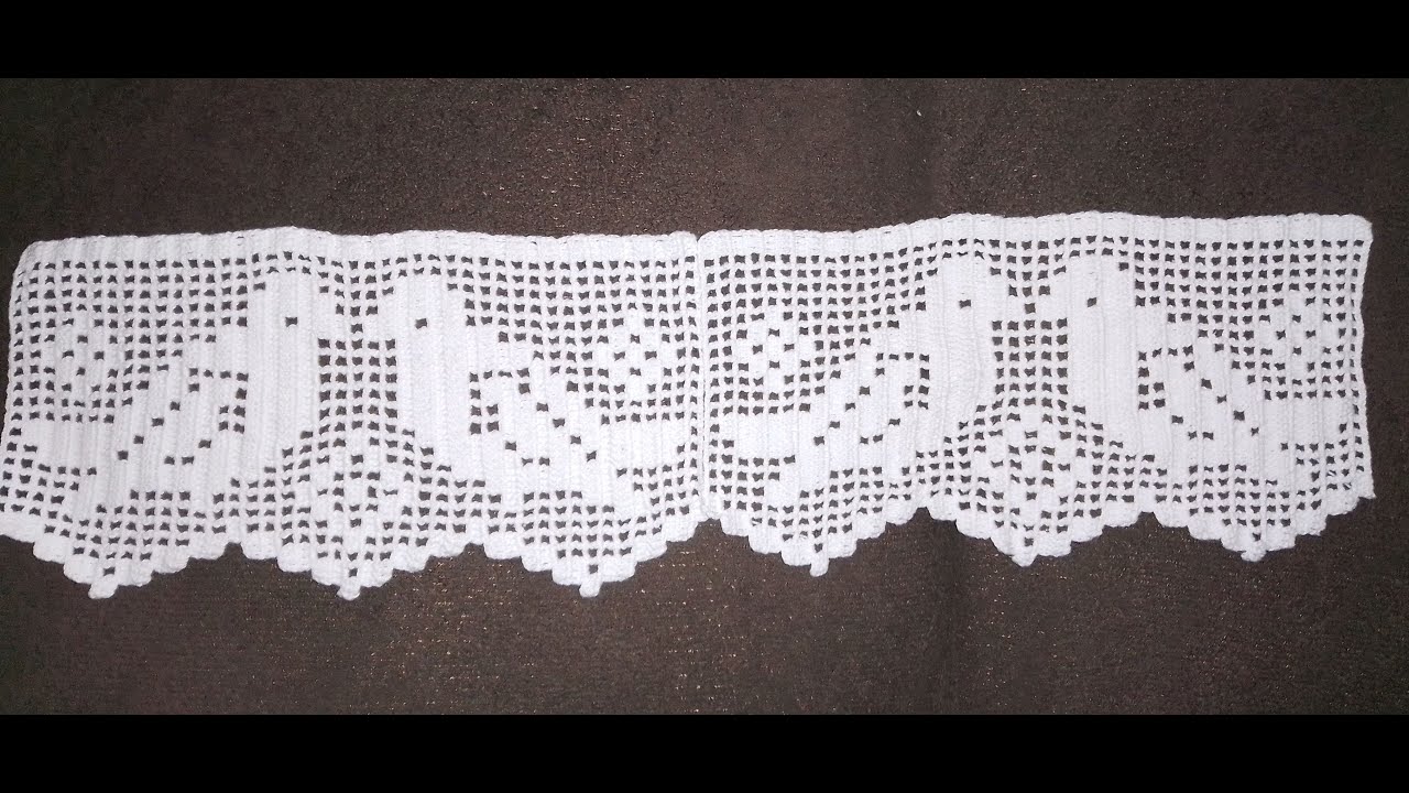 Cenefa en crochet de pajaritos para servilletas y manteles parte 5