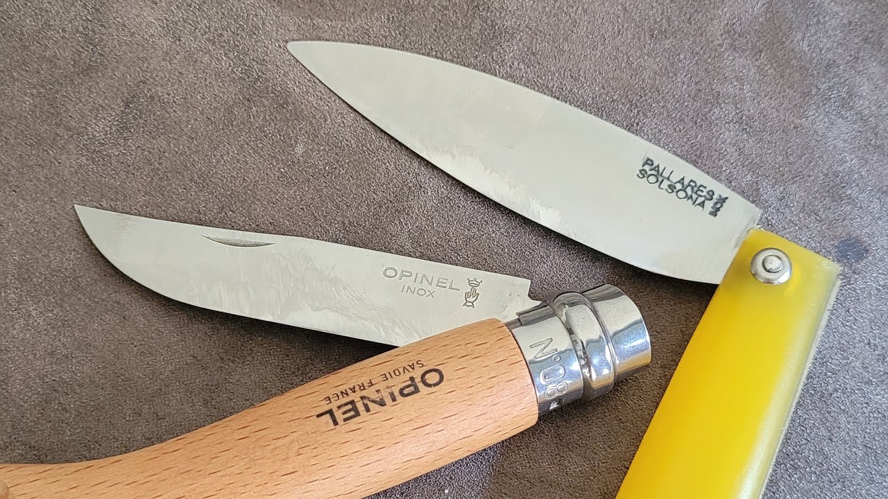 OPINEL N8 🇨🇵VS PALLARES SOLSONA🇪🇦,LAS NAVAJAS DE TODA LA VIDA (comparativa,análisis)#navajas