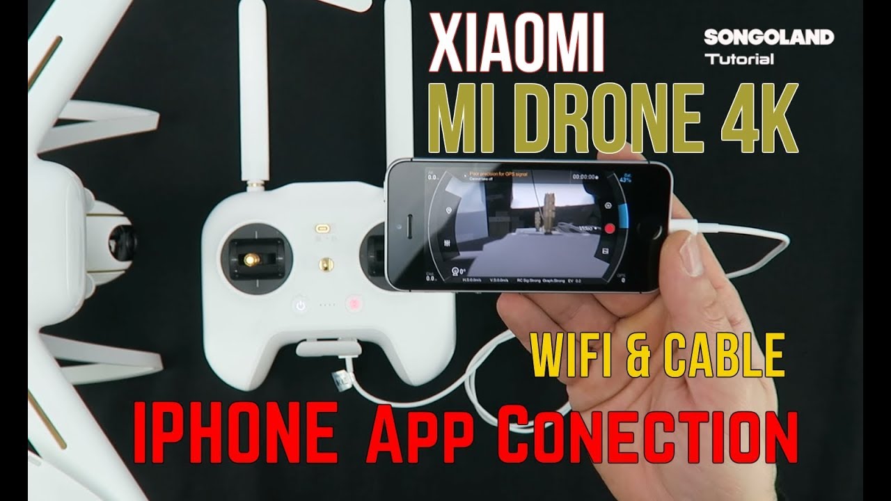 Xiaomi mi drone 4K  - How to connect to iphone with cable or usb wifi Stick - GPS FPV @ Songoland