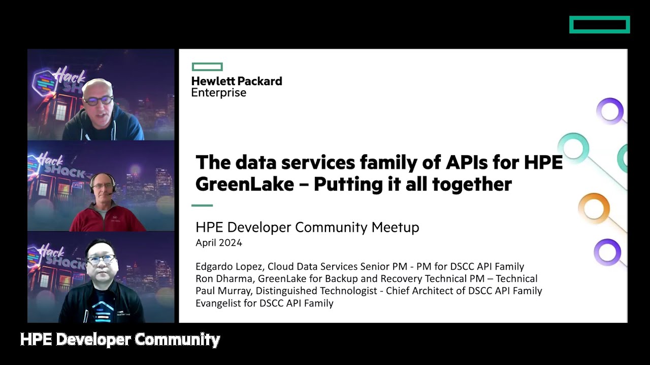 The data services family of APIs for HPE GreenLake &ndash; Putting it all together