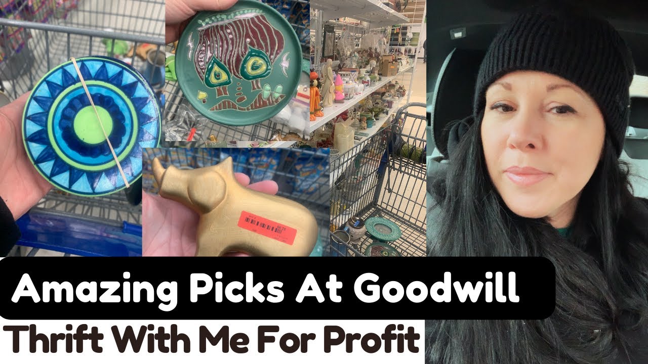 Goodwill thrift with me, picking shelves for resell!🔥