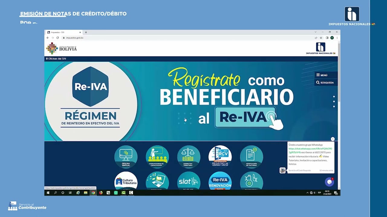 EMISIÓN DE NOTAS DE CRÉDITO/DÉBITO POR EL SIAT