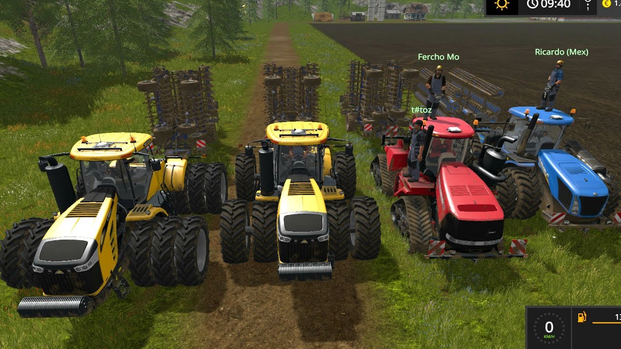 Multiplayer Farming Simulator 17 #1 | Tractores Grandes Fuerza Total | Preparando la tierra