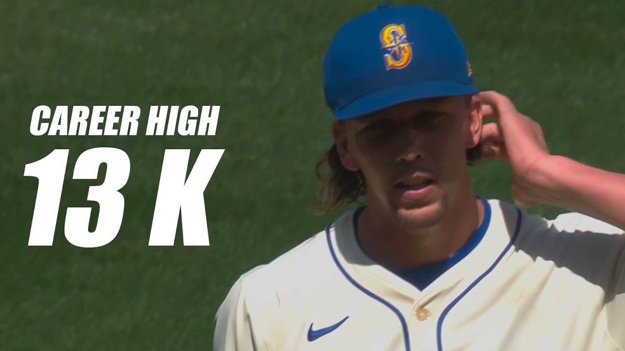 Logan Gilbert Sets New Career High with 13 Strikeouts vs A's