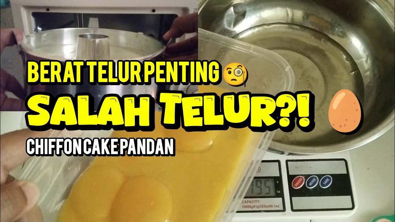 JANGAN ASAL PAKAI TELUR‼️INI BERAT KUNING DAN PUTIH TELUR ASLI!PERJUANGAN CHIFFON CAKE PANDAN PART 1