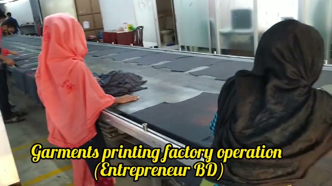 Garments printing factory operation // Pathan