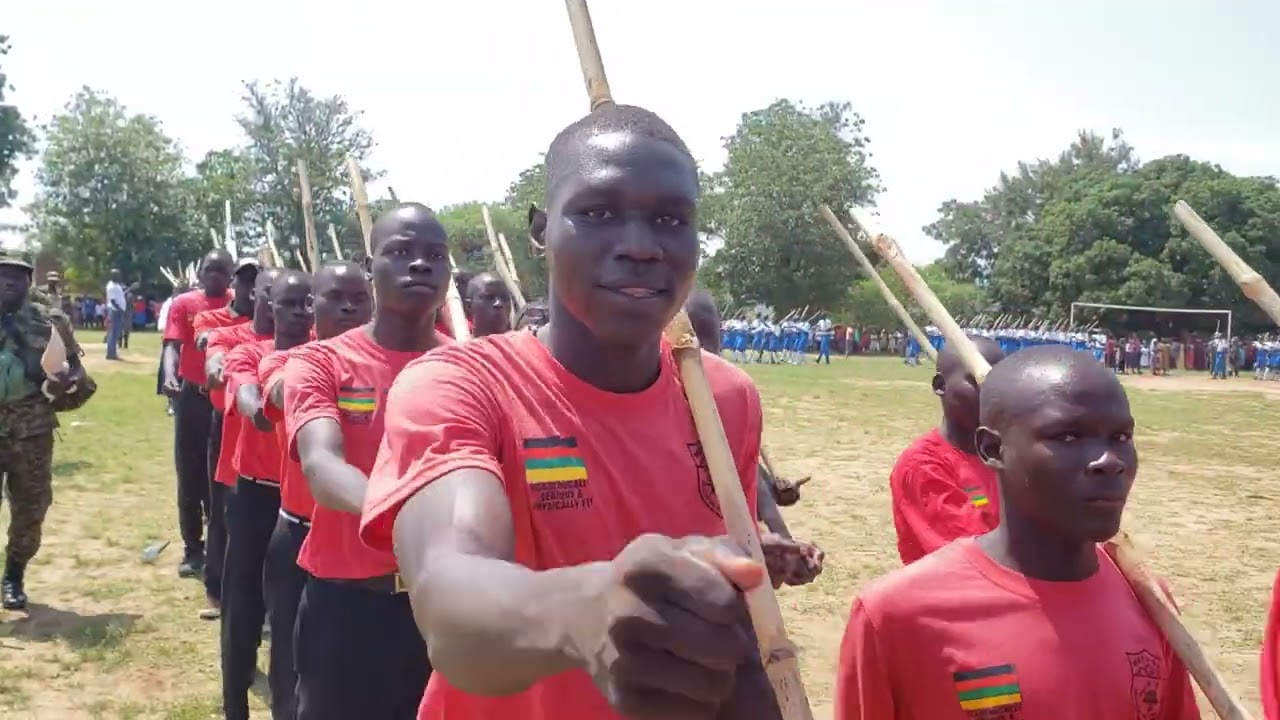 Student Patriots in a Colorful Pass out Ceremony held at Celecelea Stadium in Moyo District