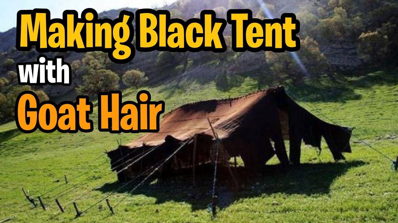 How to weave Black Tent with GOAT HAIR, Traditional goat hair black tent weaving