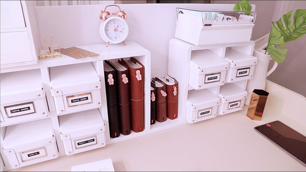 나의 다이어리 꾸미기 책상 소개 (트래블러스 노트, 메모패드, 직접 만든 스티커, 만년필)