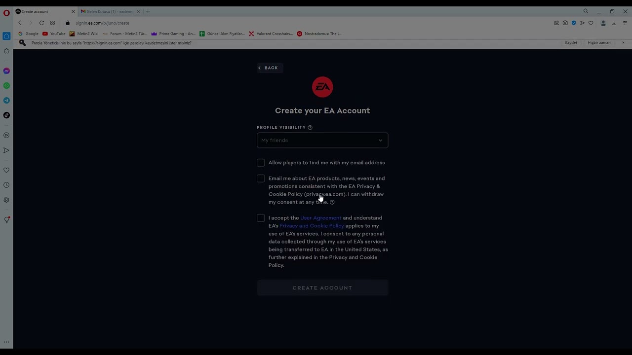 EA ORIGIN HESABI OLUŞTURMA (ÜCRETSİZ)!!!!