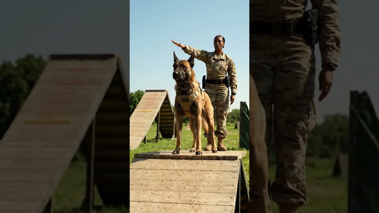 US Military Dogs Take Part in Professional Agility Training 🇺🇸🐕&zwj;🦺 #WorkingDogs #DogTraining #K9Unit