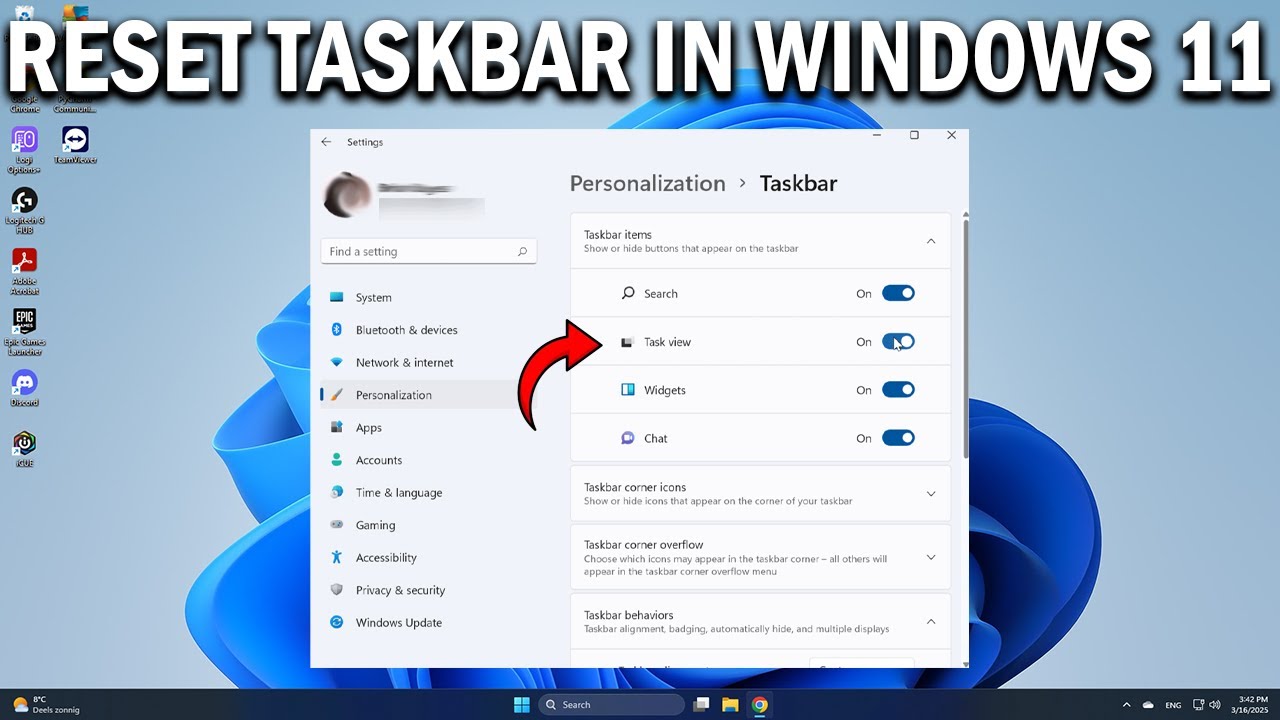 How To Reset Windows 11 Taskbar To Its Default Settings - Easy Fix