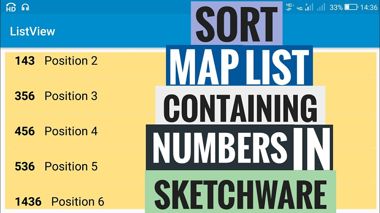 How to sort a Map List in Sketchware